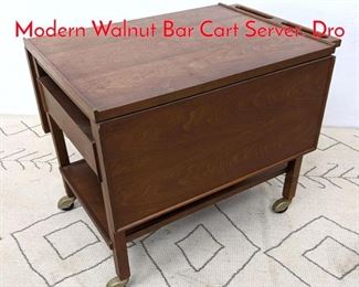 Lot 1214 SLIGH LOWRY American Modern Walnut Bar Cart Server. Dro