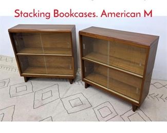 Lot 1216 Pair George Nelson Style Stacking Bookcases. American M