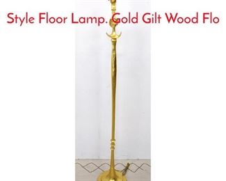 Lot 1220 ALBERTO GIACOMETTI Style Floor Lamp. Gold Gilt Wood Flo