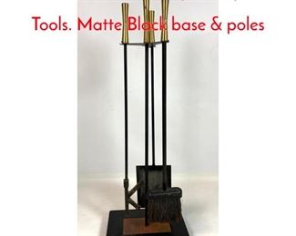 Lot 1291 McCOBB style Fireplace Tools. Matte Black base poles 