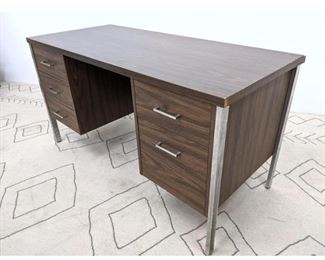 Lot 1341 Laminate and Steel Desk. 