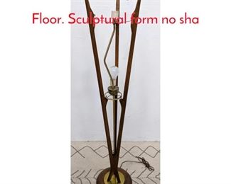 Lot 1342 Mid Century Modern Walnut Floor. Sculptural form no sha