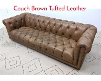Lot 1348 Decorator Chesterfield Sofa Couch Brown Tufted Leather.