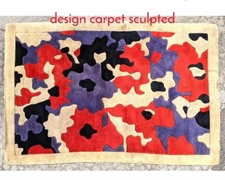 Lot 1354 9x6 Colorful biomorphic design carpet sculpted