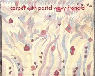 Lot 1355 112x102 EDWARD FIELDS carpet with pastel wavy frond d