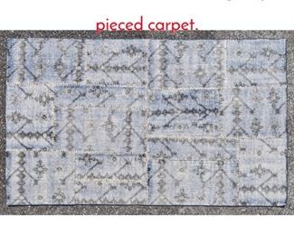 Lot 1357 79x410 Faded indigo style pieced carpet.