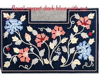 Lot 1365 151x96 EDWARD FIELDS floral carpet dark blue with cut