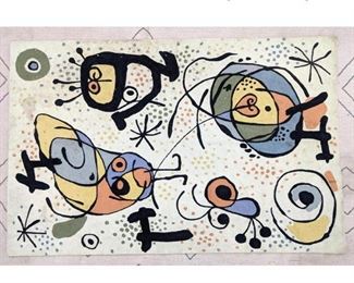 Lot 1368 6x4 MIRO inspired carpet.