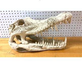 Lot 1379 Faux alligator crocodile skull.