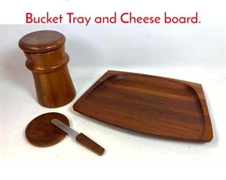 Lot 1381 3pcs DANSK Tableware. Ice Bucket Tray and Cheese board.