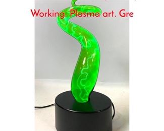 Lot 1391 Electra Glass light sculpture. Working. Plasma art. Gre