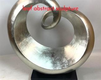 Lot 1399 Contemporary 25 inch silver leaf abstract sculpture
