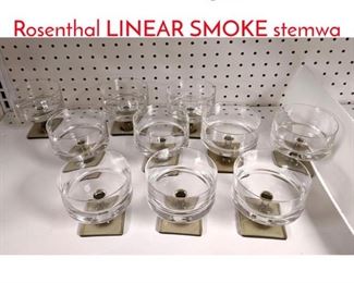 Lot 1426 Set 10 George Jensen 1963 Rosenthal LINEAR SMOKE stemwa