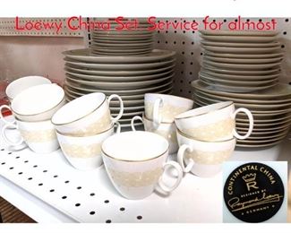 Lot 1442 CONTINENTAL Raymond Loewy China Set. Service for almost