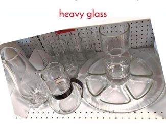 Lot 1448 Clear glass lot, centerpiece heavy glass