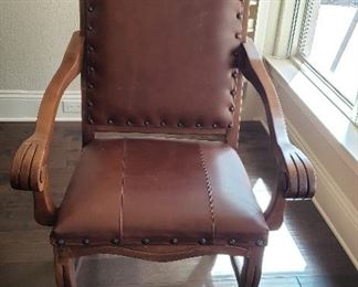 Leather host and hostess dining chair 