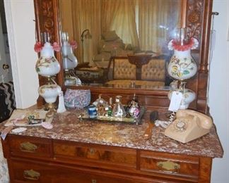 Beautiful Large dresser with marble top