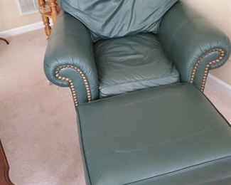 Sherri Leather Chair & Ottoman