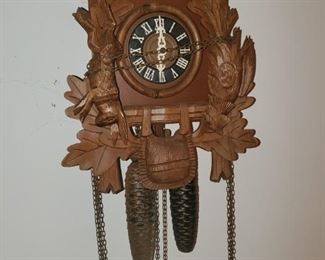 OLD CARVED GERMAN COO COO CLOCK