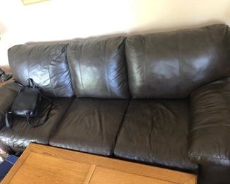 THREE SEAT LEATHER COUCH