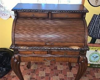 Antique Roll Top Writing Desk