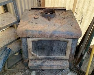 Iron wood burning stove