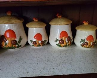 70's Mushroom Cannisters