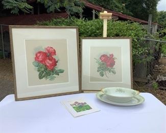 Fancy Floral China and Artwork