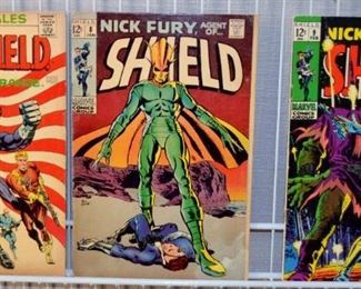Lot 299: Marvel Comic Book, Nick Fury Agent of Shield, 8,9,10,16, Strange Tales 167, Nick Fury Agents of Shield 5,27,29,30, Fury 1, Bronze Age
