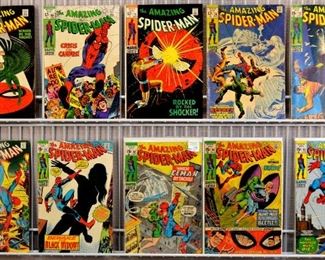 Select Language​▼
Lot 215: Amazing Spiderman Bronze Age Original series 1963 12 Books , Amazing Spiderman Bronze Age Original series 1963 12 Books Vulture, Black Widow, Gwen Stacey, Shocker