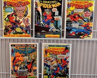 Lot 223: Marvel Comic Book- Bronze Age Amazing Spiderman, High Grade ,1st series::  Marvel Comic Book- Bronze Age Amazing Spiderman, 1st series HIGH GRADE! Gwen Stacey Clone, Tarantula, Punisher, Night Crawler, Hitman