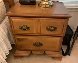 #8	2 drawer Maple End Table wood 22x16xx24	 $50.00 

