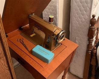 #40	Super Deluxe Jaguar Sewing Metal Sewing Machine in Maple Cabinet - Made in Japan	 $100.00 
