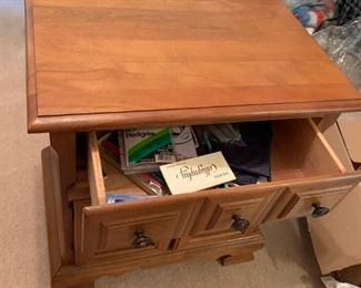 #43	Maple 1 drawer & 2 door end table   24x16x26	 $50.00 
