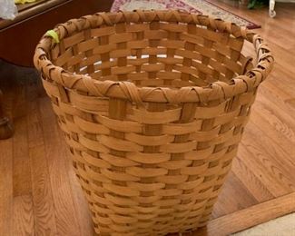 #48	Oak Slat Woven Cotton Basket 19" Tall x 19"Round	 $150.00 
