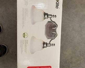 #76	Brooklite Double Sconce Light in Box	 $50.00 
