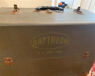#80*	Raytheon TV and Radio Tubes Service Box w/over 150 tubes plus 	 $175.00 
