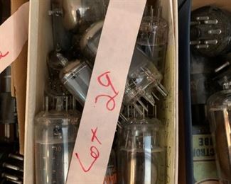 #177	Lot 29 box of vintage radio tubes 	 $10.00 
