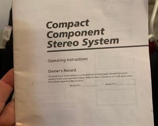 #118	Sony Compact Component Stero System Cassette/CD/Radio Compact 	 $60.00 
