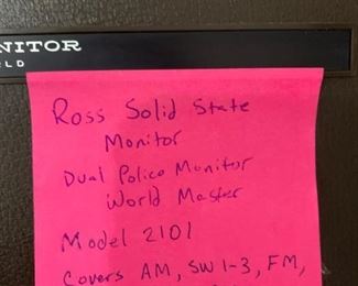#145	Ross solid state Monitor dual polico monitar World Master Model 2101 Cover AM SW1-3,FM,Psbi, air, PSB2	 $40.00 
