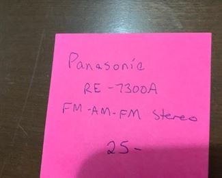 #151	Panasonic RE-7300A FM AM Fm stereo radio	 $25.00 
