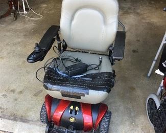 Handicap medical electric wheelchair, works great, seat taped up but runs like a champ.