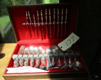 Sterling silver flatware in set box