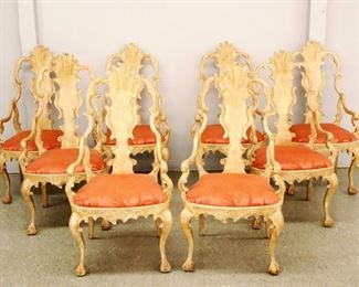 8 Venetian Style Chairs 