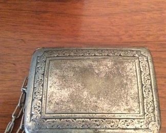  Antique Silver Coin Case