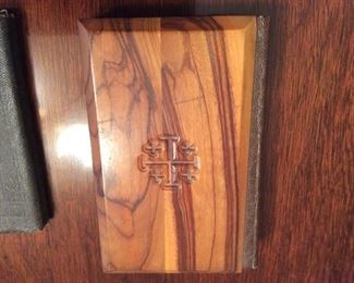 Wood Covered Pocket Bible