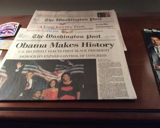 OBAMA Makes history Washington Post INAUGURAL SPECIAL Paper