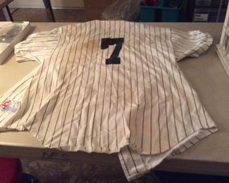 Vintage Little League Yankee #7 (Mickey Mantle) Jersey (Showing Back) 