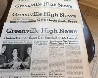 1950's Greenville High News ( Newspaper)  H.S. 