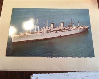 Vintage Navy Gen. Daniel Sultan Ship Color Photo Card